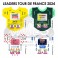 Tour de France 2024 - Sticker Maillots reels des leaders