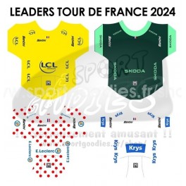 Tour de France 2024 - Sticker Maillots des leaders avec sponsors