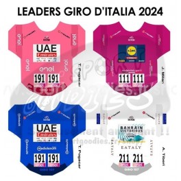 Giro d'Italia 2024 - Sticker Maillots reels des leaders Giro d'Italia 2024 - Sticker Maillots reels des leaders
