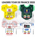 Tour de France 2025 - Sticker Maillots reels des leaders