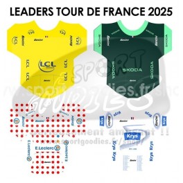 Tour de France 2025 - Sticker Maillots des leaders avec sponsors