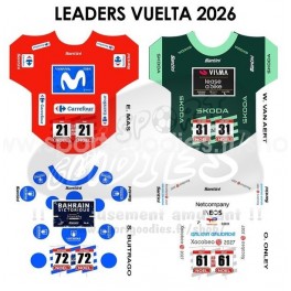 Vuelta 2026 - Sticker Maillots reels des leaders