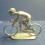 Die-cast cyclist "big nose" - Unpainted