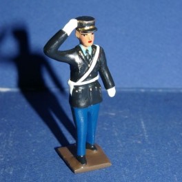 Gendarme Français - Tenue années 60-70 - au salut - Ech 1/32