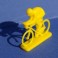 Plastic cyclist for game