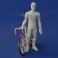 Cyclist vintage 1/43 scale standing-up