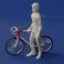 Cyclist vintage 1/43 scale standing-up
