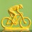 Cycliste 23 cm diverses couleurs jaune