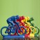 Cycling figure 23 cm (9.5'') Set of 4