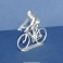 Unpainted  white-metal cycling figure - Type Salza rider position﻿ - 1/32 Scale﻿