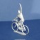 Unpainted  white-metal cycling figure - Type Salza rider position﻿ - 1/32 Scale﻿