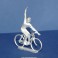 Unpainted  white-metal cycling figure - Type Salza rider position﻿ - 1/32 Scale﻿