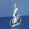 Unpainted  white-metal cycling figure - Type Salza rider position﻿ - 1/32 Scale﻿