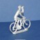 Unpainted metal cycling figure calling assistance - Type Salza - 1/32 Scale﻿﻿