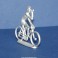 Cycliste en metal appelant l'assitance type Salza- Non peint