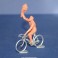 Unpainted metal cycling figure drinking - Type Aludo - 1/32 Scale﻿﻿