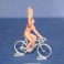 Unpainted metal cycling figure drinking - Type Aludo - 1/32 Scale﻿﻿