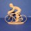 Cyclist EI retro sprinter position - Unpainted