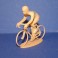 Cycliste rétro position sprinteur - Non peint