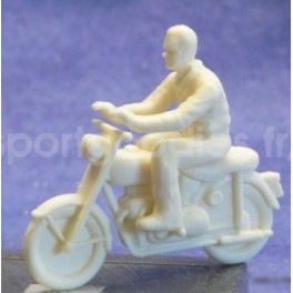 Motard et Moto - Non peint - Ech 1/43