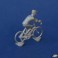 Cycliste 1/43 type Norev en white métal