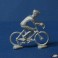 Cycliste 1/43 type Norev en white métal