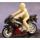 Moto Rider with helmet - Unpainted -Scale 1/43