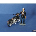 Moto Terrot  della gendarmerie con figurina anni 40-50 - Scala 1/32