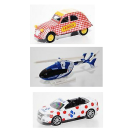 Set of 3 cycling race cars scale 3 inches