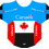 2021 National Teams - 3 Stickers for 1/32 scale cyclists Canada