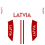 2021 Squadre Nazionale - 3 Stickers per ciclisti 1/32 Lettonia