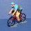 Belgian team cyclist blue jersey Rider