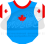 2020 Olympic Tokyo National Teams -  3 Stickers for 1/32 scale cyclists Canada
