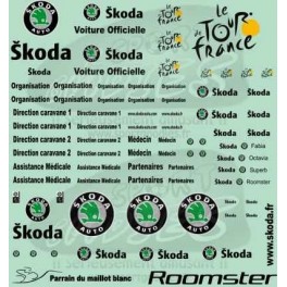 Decalcomanies Tour de France & logos Skoda 2003-2010 noir 1/43 - par 2