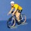 Cycliste Maillot jaune Buveur