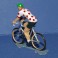 Polka-dot jersey cyclist