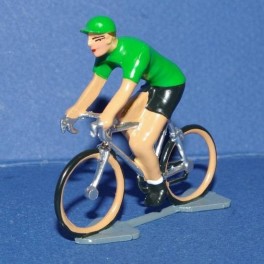 Green jersey cyclist