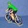 Cycliste Maillot vert