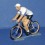 Cycliste Maillot blanc Grimpeur