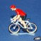 Red jersey cyclist