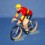 Ciclista Maglia campione di Spagna Rouleur seduto