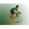 Cycliste rétro position sprinteur - Peint