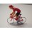 Ciclista retro posizione scalatore - Con Pintura rosso