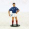 Rugby figurine in white metal 1/32 scale - French team