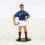 Rugby figurine in white metal 1/32 scale - French team fly half (first-five-eight) holding the ball