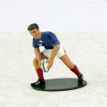 Rugby figurine in white metal 1/32 scale - Squadra Francese