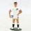Rugby figurine in white metal 1/32 scale - England team fly half (first-five-eight) holding the ball