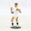 Rugby figurine in white metal 1/32 scale - England team winger that overflows and runs to the try line